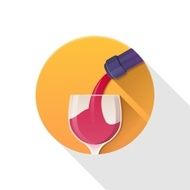 Glass of red wine