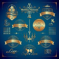 Big set of classic wedding vintage badges N2