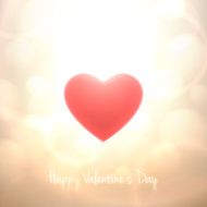 Heart on shining background