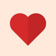 Heart flat modern minimal vector icon