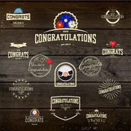 Congratulation badges cards and labels for any use N12