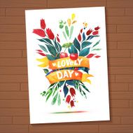Typographic Beautiful Floral Greeting Card N17