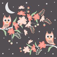 Owls on branches