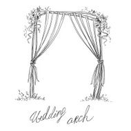 Wedding arch Decoration Vector sketch Design element N3