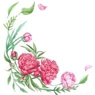 Peony Summer Floral Corner