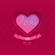 Valentine vector card with heart love celebration invitation wedding N2