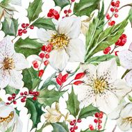 Watercolor christmas pattern N10