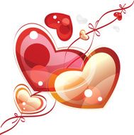 heart background vector illustration