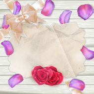 Fresh tulips Petals and card EPS 10