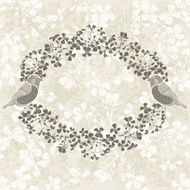 Floral frame with birds N3