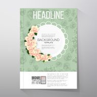 Floral background with place for text and pink flowers over N7