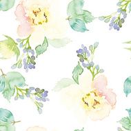 Watercolor flower pattern N181
