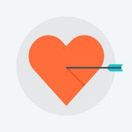 Heart flat style colorful vector icon N2
