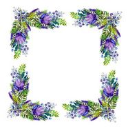 Floral frame with wildflowers N7