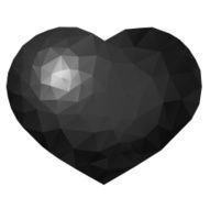 Polygon heart shape N5