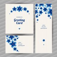 Bright floral card with simple flowers N8