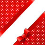 Red background with bow