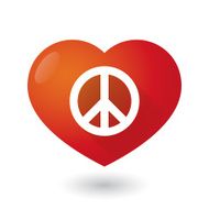 Heart icon with a peace sign