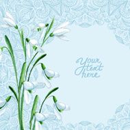 vector watercolor snowdrop card N2