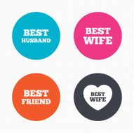 Best wife husband and friend icons N19