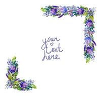 Floral frame with wildflowers N8