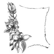 Floral background flower frame