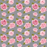 Seamless background with pink roses N3