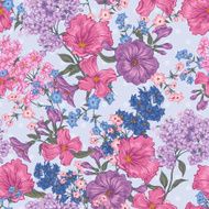 Beautiful Seamless Background with Spring and Summer Flowers N2