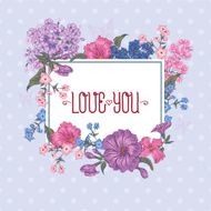 Beautiful Spring and Summer Floral Bouquet for Invitation Card N6