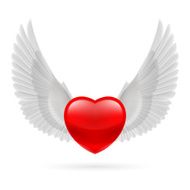 Heart with raised wings N6