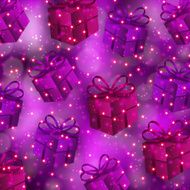 Festive background with gifts bokeh