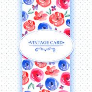 Elegance Vintage Floral Card with Roses N2