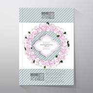 Floral background with place for text and pink flowers over N9