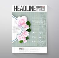 Floral background with place for text and pink flowers over N10