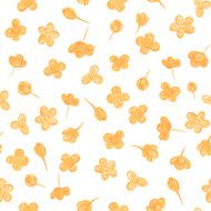 flowers hand drawn in pencil seamless pattern N2