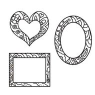 Set of Frames zentangles N2