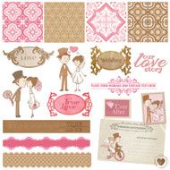Scrapbook Design Elements - Vintage Wedding Set