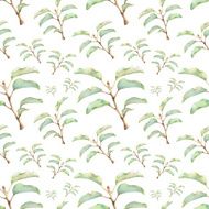 Seamless pattern with beautiful spring plants