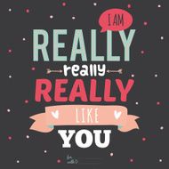 Inspirational romantic and love card with typographic wish N4