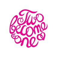 Lettering element in pink color for wedding design N2
