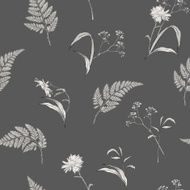 hand drawn flowers seamless pattern N10