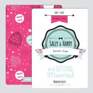 Wedding romantic floral Save the Date invitation N21
