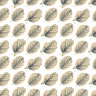 Seamless pattern with beautiful spring leaves