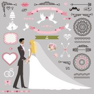Wedding invitation decor set with Kissing stand couple
