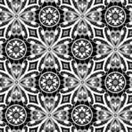 White lace floral seamless pattern N2