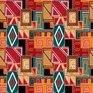 Patchwork seamless pattern with geometric elements