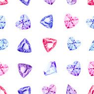 Shiny precious stones seamless vector pattern N2