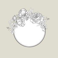 Flower frame Floral border
