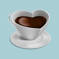 Heart-shaped coffee cup N2