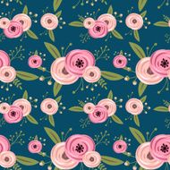 Vector seamless pattern with roses N10